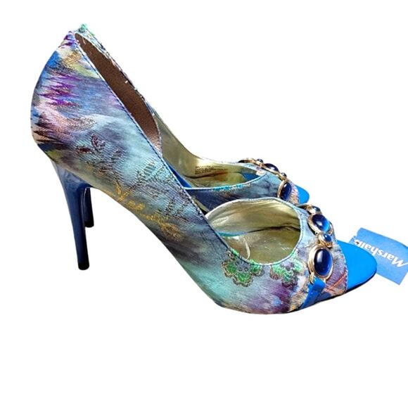 Carlos Santana Blue Royale Stiletto Sz 8 M - Picture 1 of 15